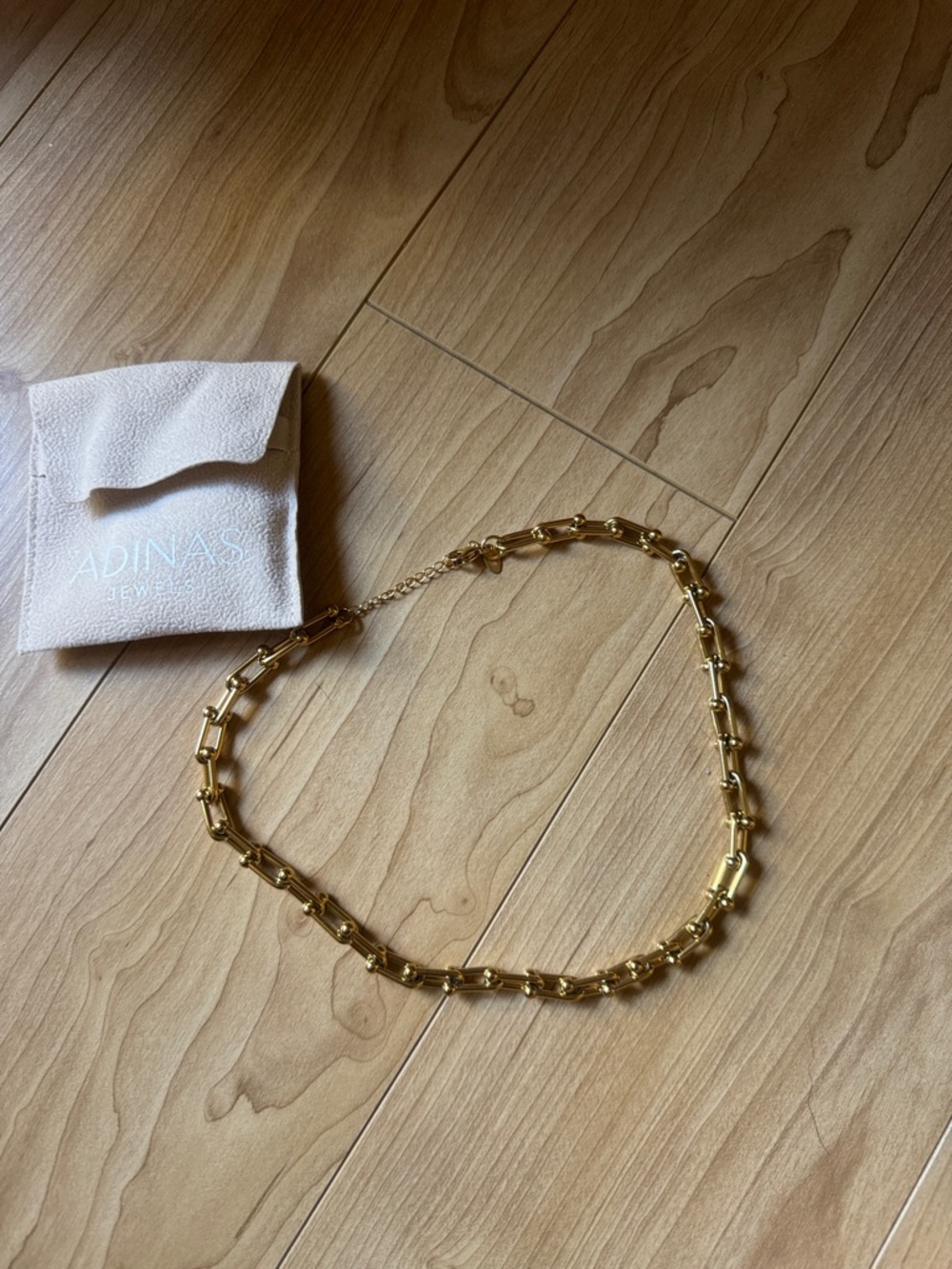 Adina Eden Gold Box-Link Necklace
